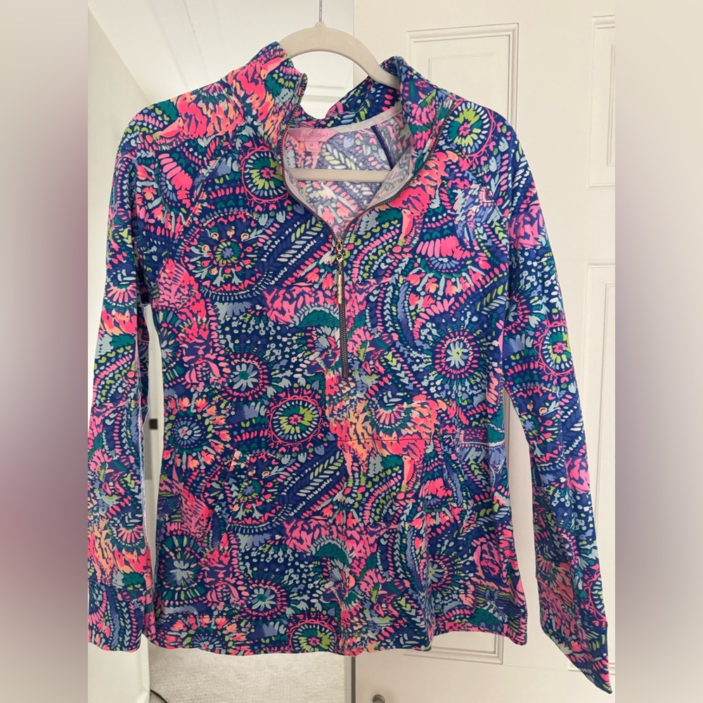 Lilly Pulitzer Floral Quarter-Zip Top